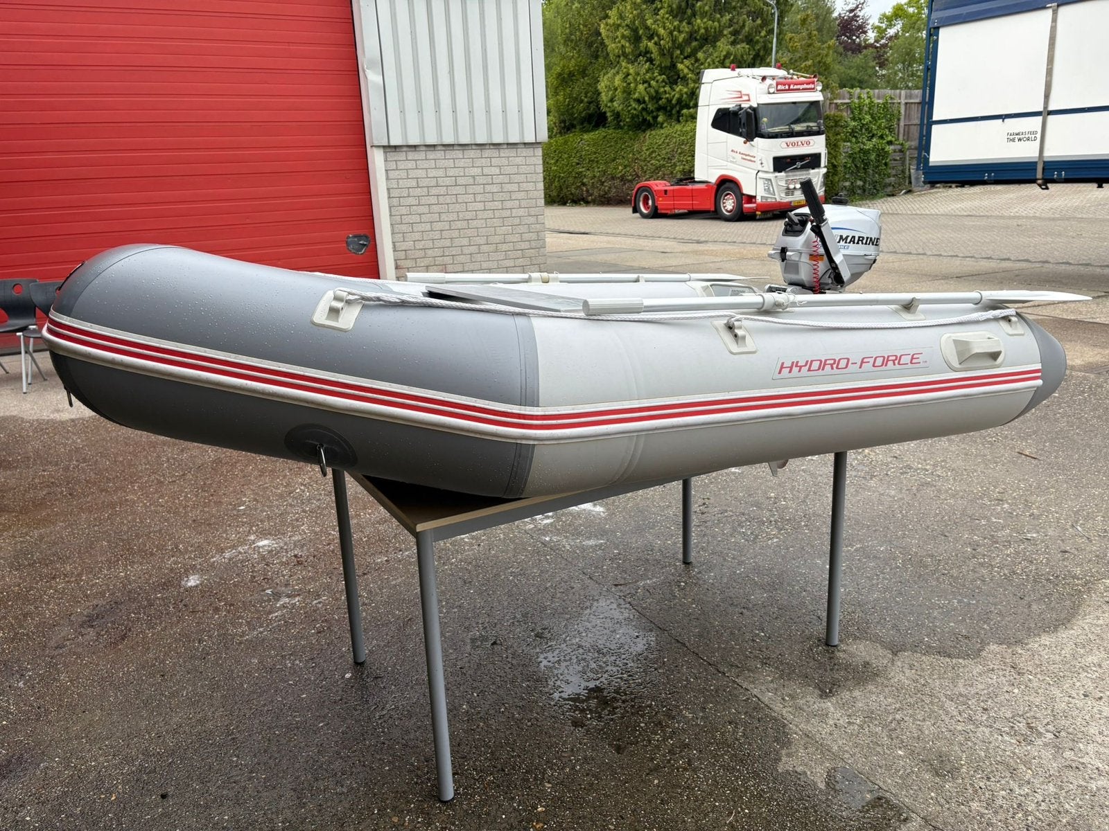 Hydro force rubberboot in nieuwstaat tekoop met 2.5 pk motor, Ophalen