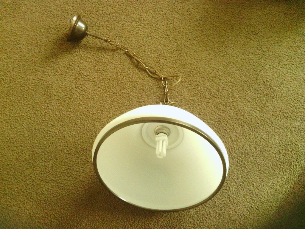 Vintage verlichting, Huis en Inrichting, Ophalen, Gebruikt, Glas, E27 (groot)