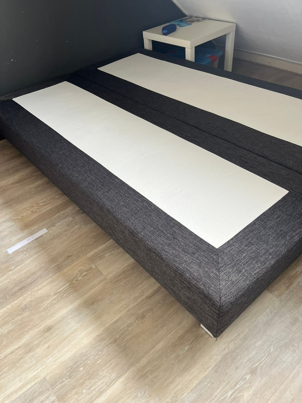 Mio Dormio boxspring 140x210 antracietgrijs, Ophalen, Gebruikt, 210 cm, Tweepersoons
