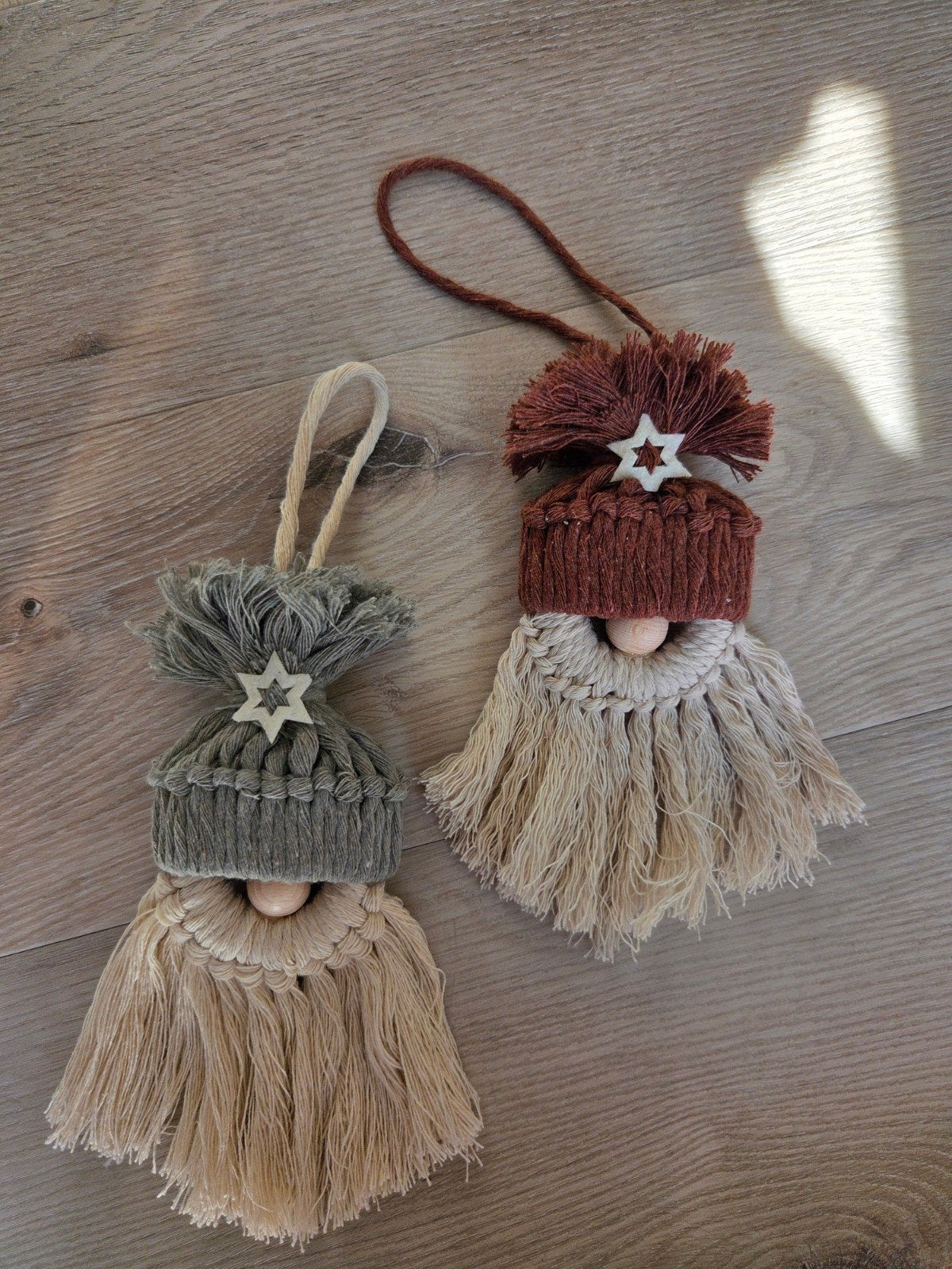 kerstman/gnoom macrame decoratie, Ophalen of Verzenden, Knutselwerk