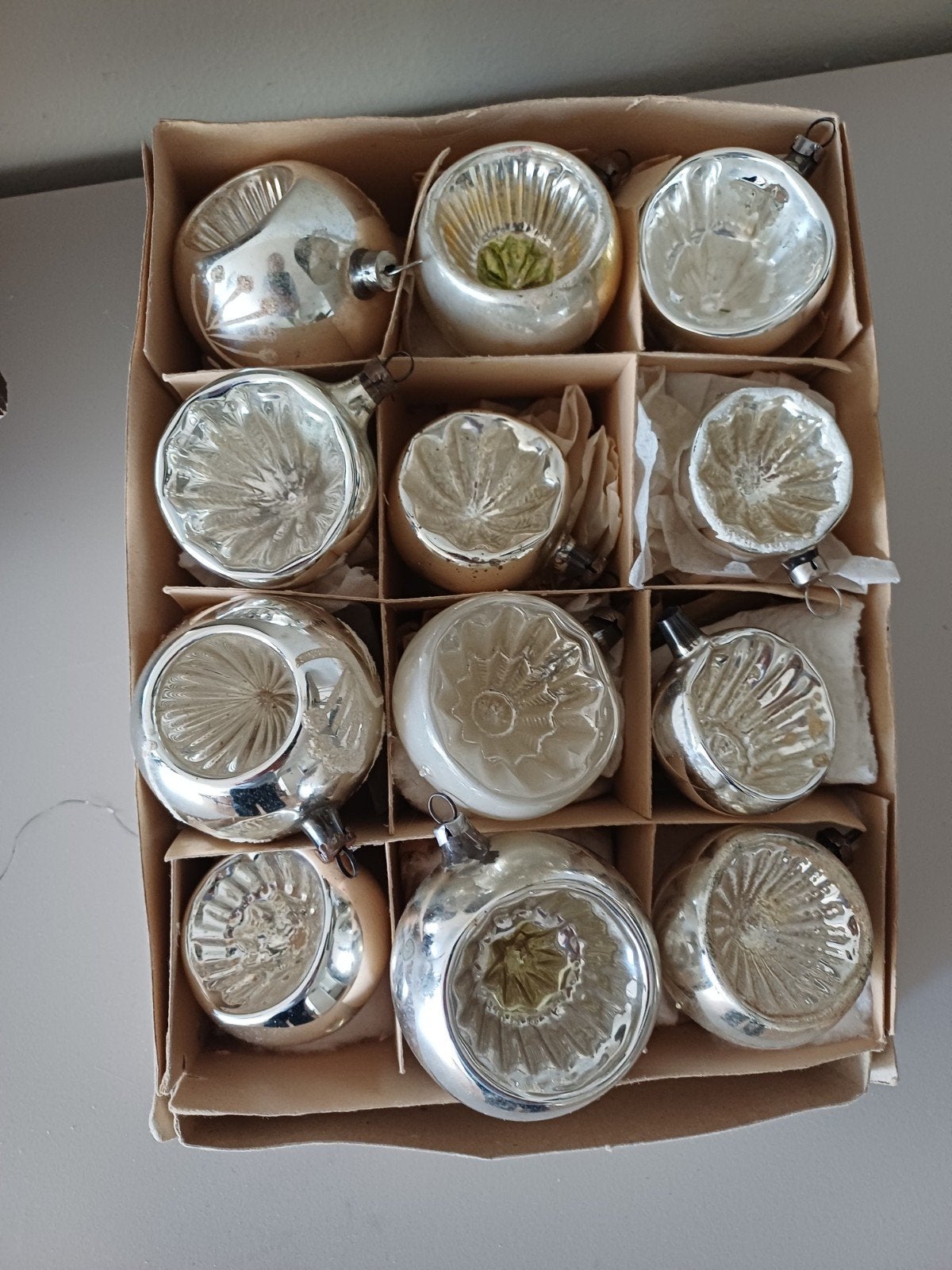 oude kerstballen van glas deukballen, Ophalen of Verzenden, Nieuw