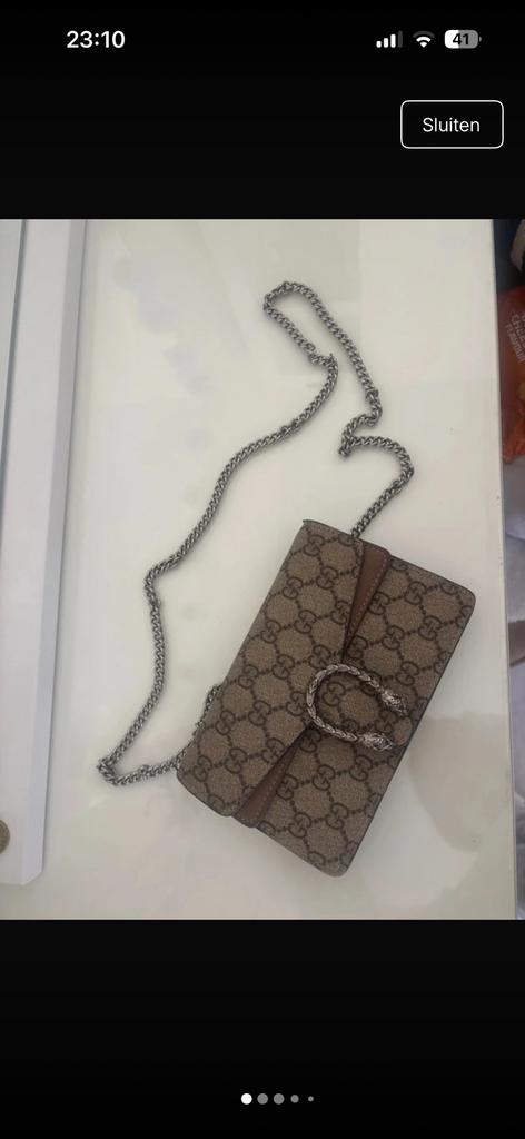 Gucci tasje echt, Ophalen of Verzenden, Zo goed als nieuw, Zwart, Schoudertasje