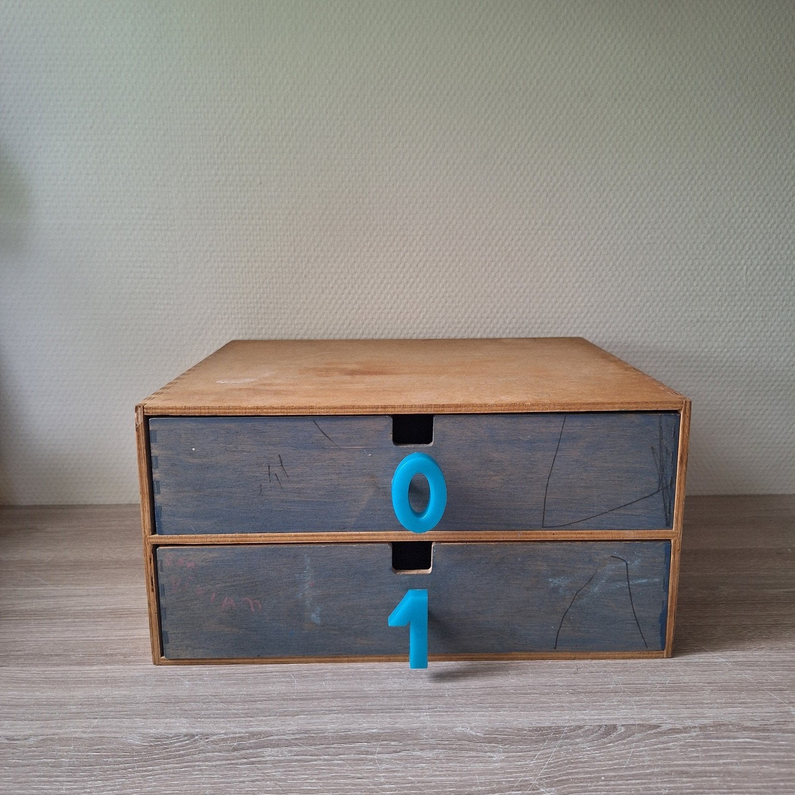 Ikea Moppe houten mini ladekastje 33,5x27,5x17 cm., Huis en Inrichting, Gebruikt, Overige typen, Ophalen of Verzenden, Rechthoekig
