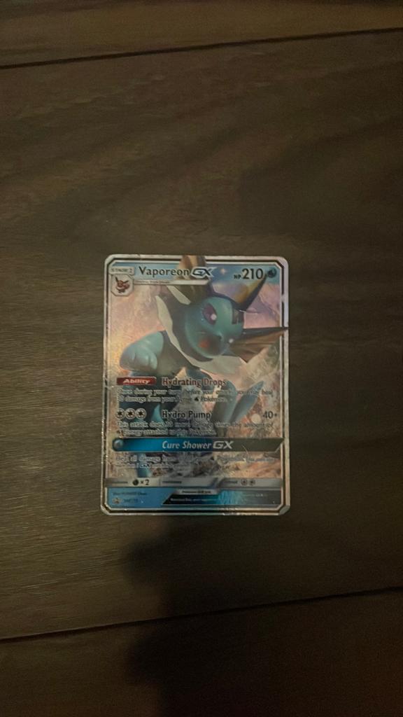 Vaporeon pokemon kaart, Ophalen of Verzenden, Zo goed als nieuw