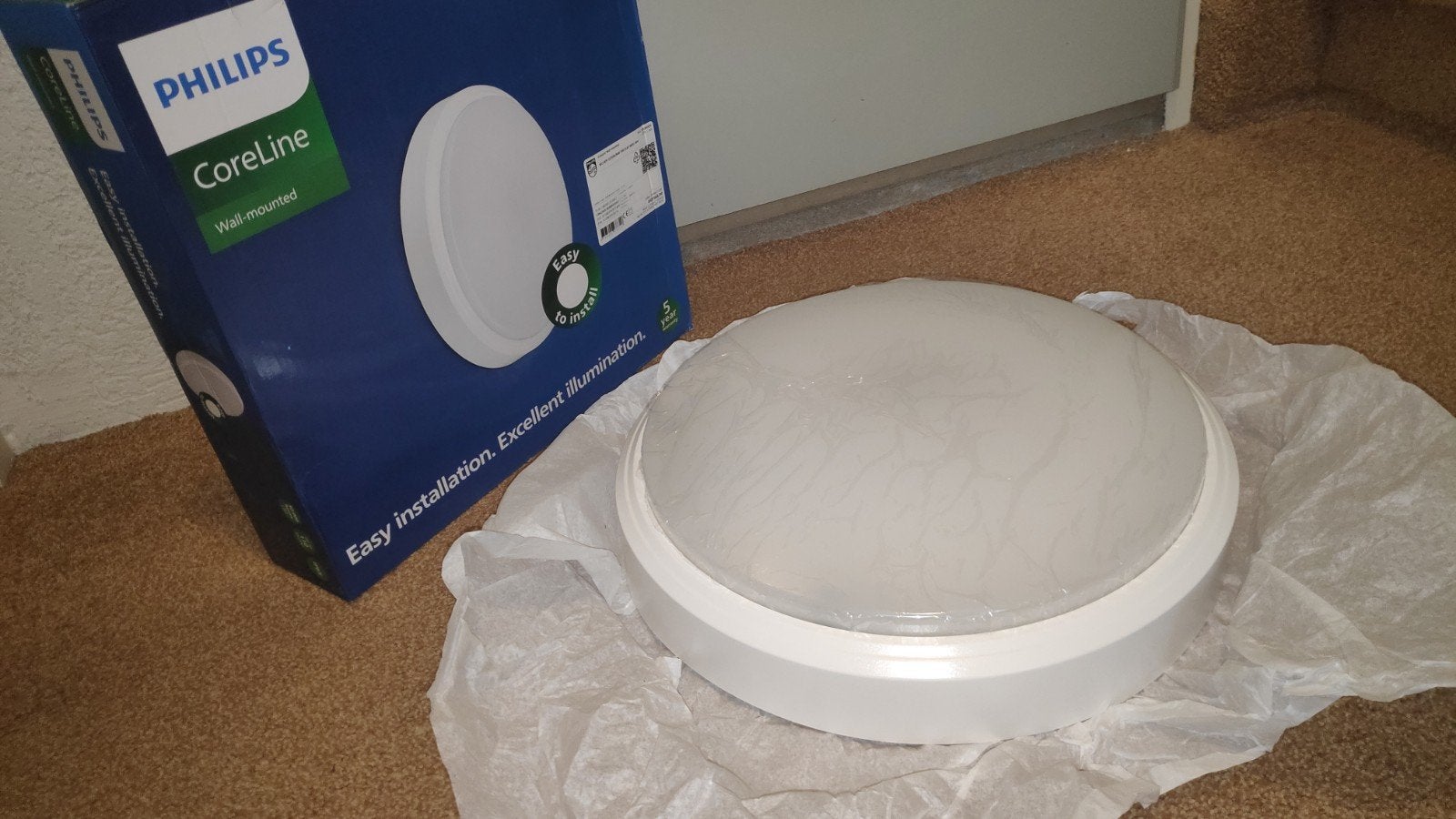 Philips CoreLine LED Wandarmatuur met sensor en noodstroom, Ophalen of Verzenden, Nieuw