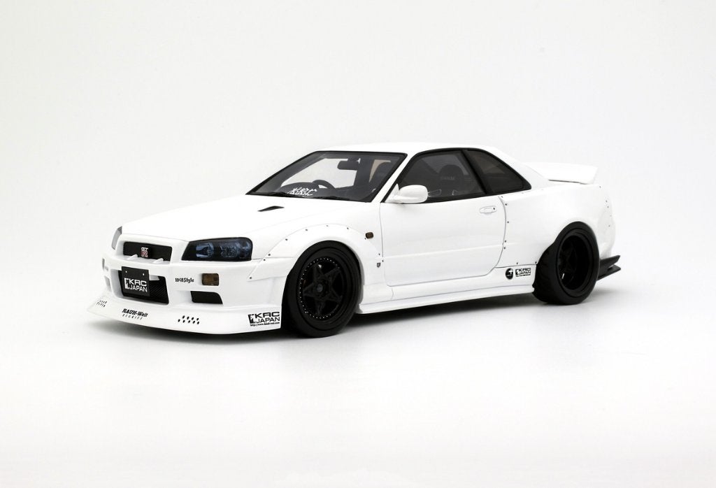 Nissan Skyline GT-R R34 KRC Wit 2019 1/18 OTTO MOBILE OT1135