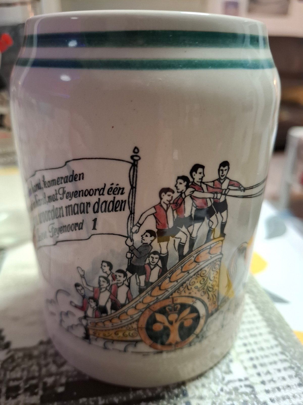 Feyenoord 3 glazen en 2 bierpullen, Verzenden, Zo goed als nieuw, Feyenoord, Overige typen