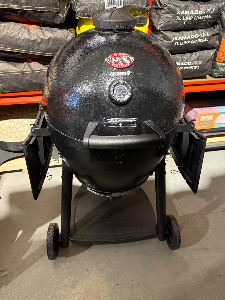 Char-griller Akron large Kamado, Tuin en Terras, Houtskoolbarbecues, Ophalen, Char Griller, Met accessoires, Nieuw