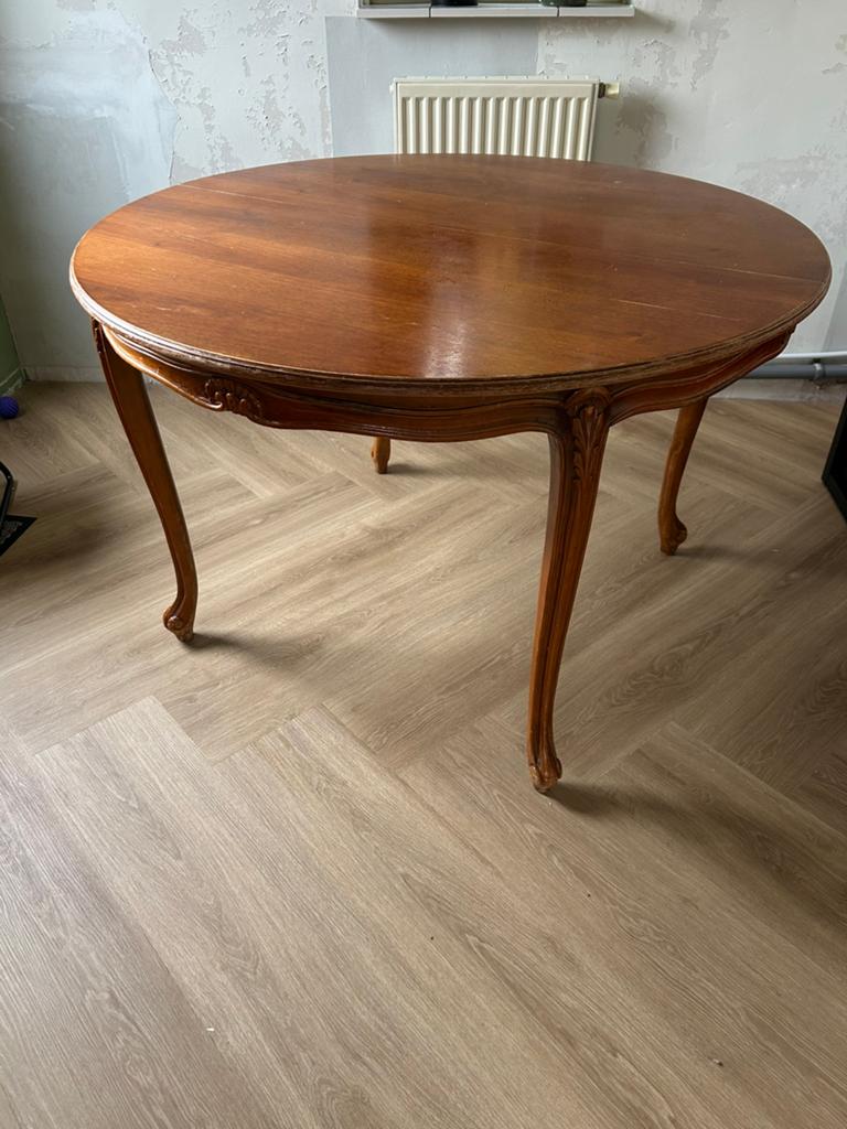 Antiek ronde eetkamer tafel, Ophalen