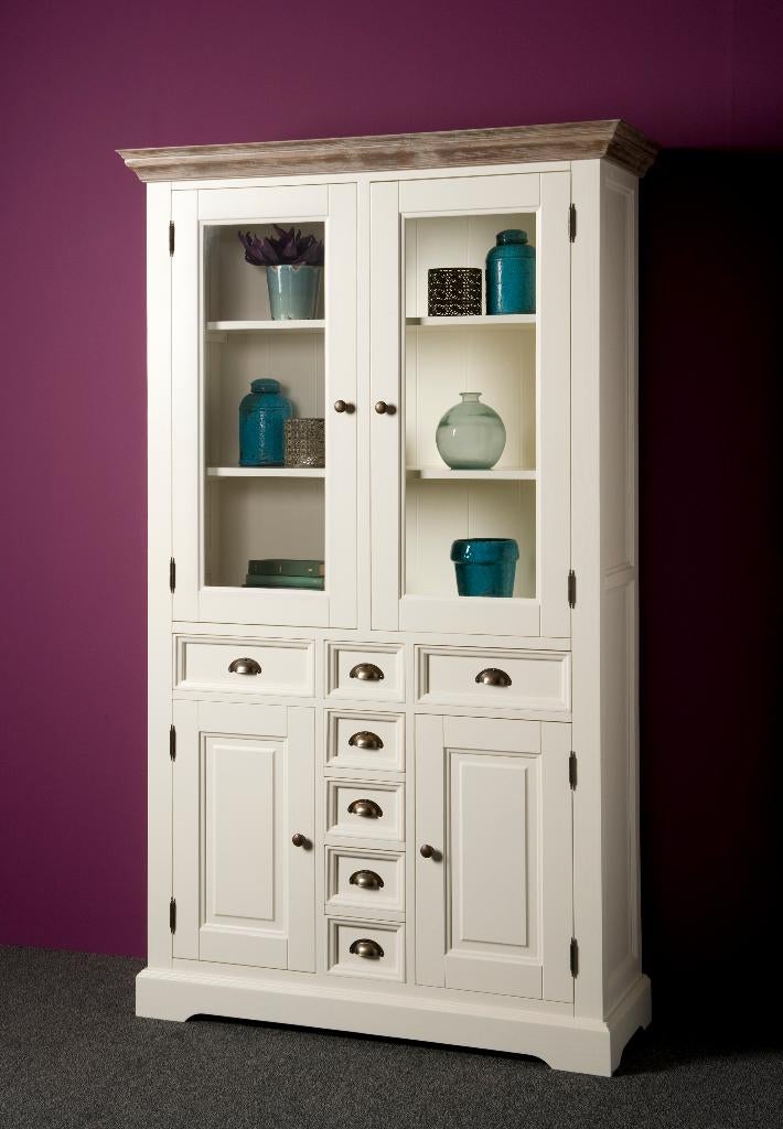*10% KORTING* Landelijk Woonprogramma Fleur Gratis Bezorging, 200 cm of meer, 150 tot 200 cm, Landelijke buffetkast winkelkast meidenkast dressoir tv meubel