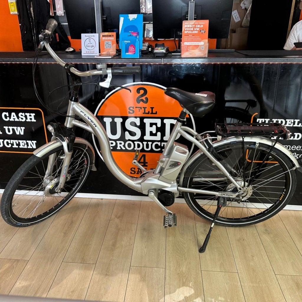 Flyer dames elektrische fiets lage instap | nette staat, Flex Ltd., Gebruikt, https://flex.com/contact-us, Nobelstraat 10, 5807 GA Oostrum LB, Limburg, Nederland