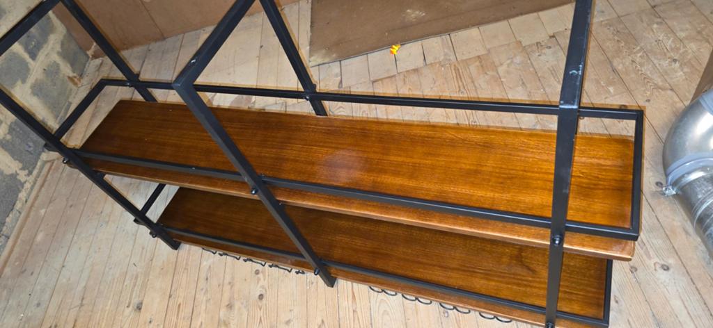 Wijn koffie hang plafond rek, Ophalen, 15 tot 25 flessen, Zo goed als nieuw, Metaal