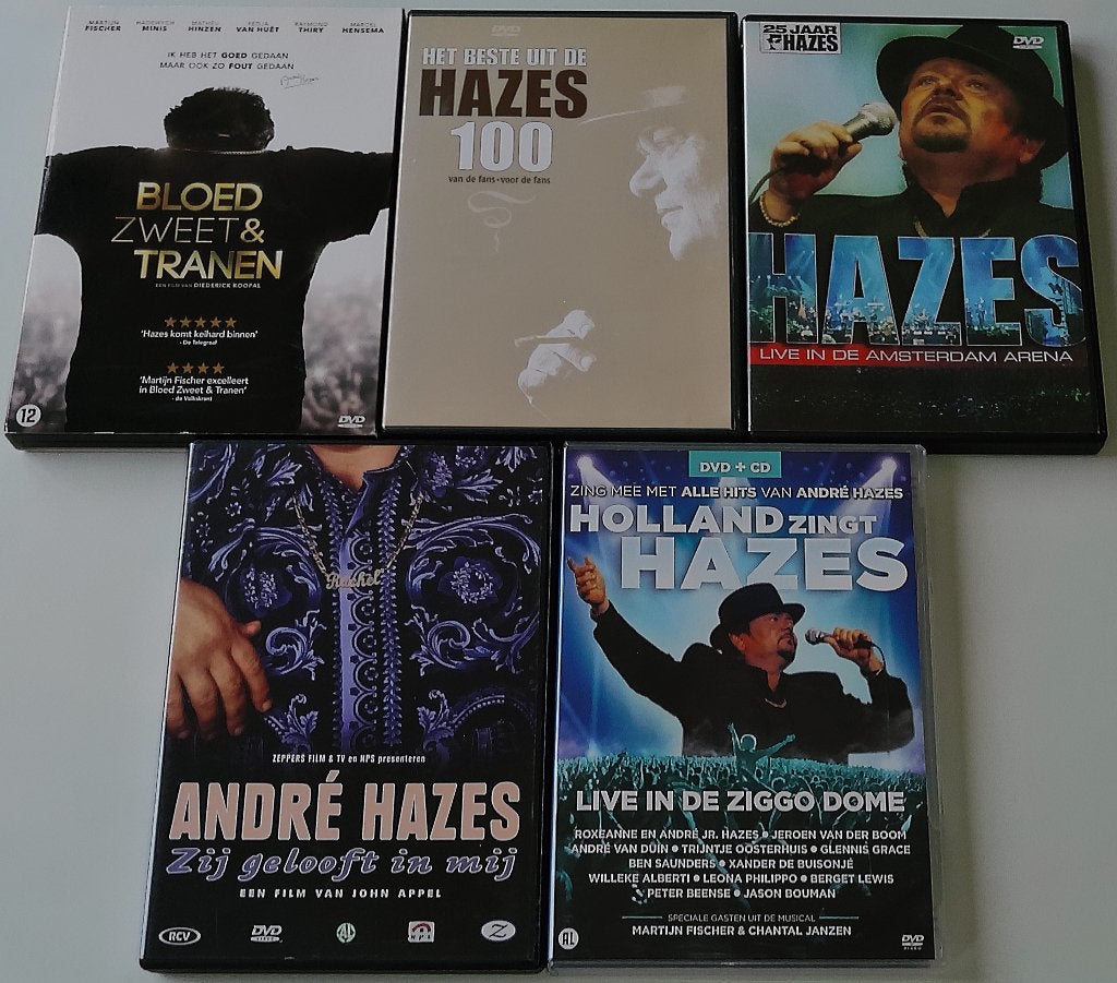 Dvd *** ANDRÉ HAZES *** 5 stuks, Alle leeftijden, Zo goed als nieuw, Concert, Ophalen of Verzenden