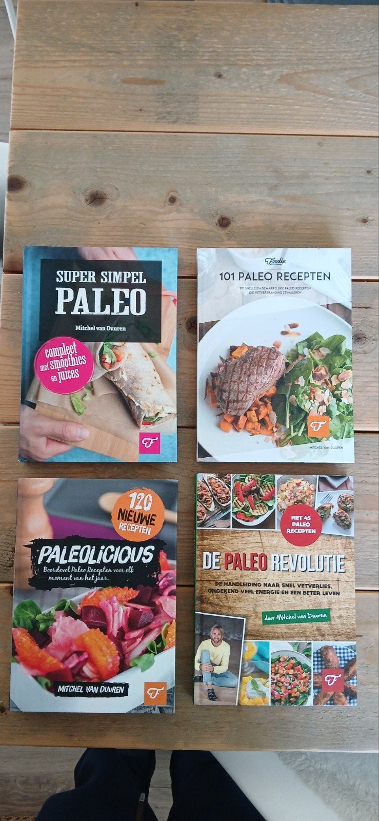 Paleo Kookboeken - Mitchel van Duuren (4 stuks), Boeken, Mitchel van Duuren, Zo goed als nieuw, Gezond koken, Overige gebieden