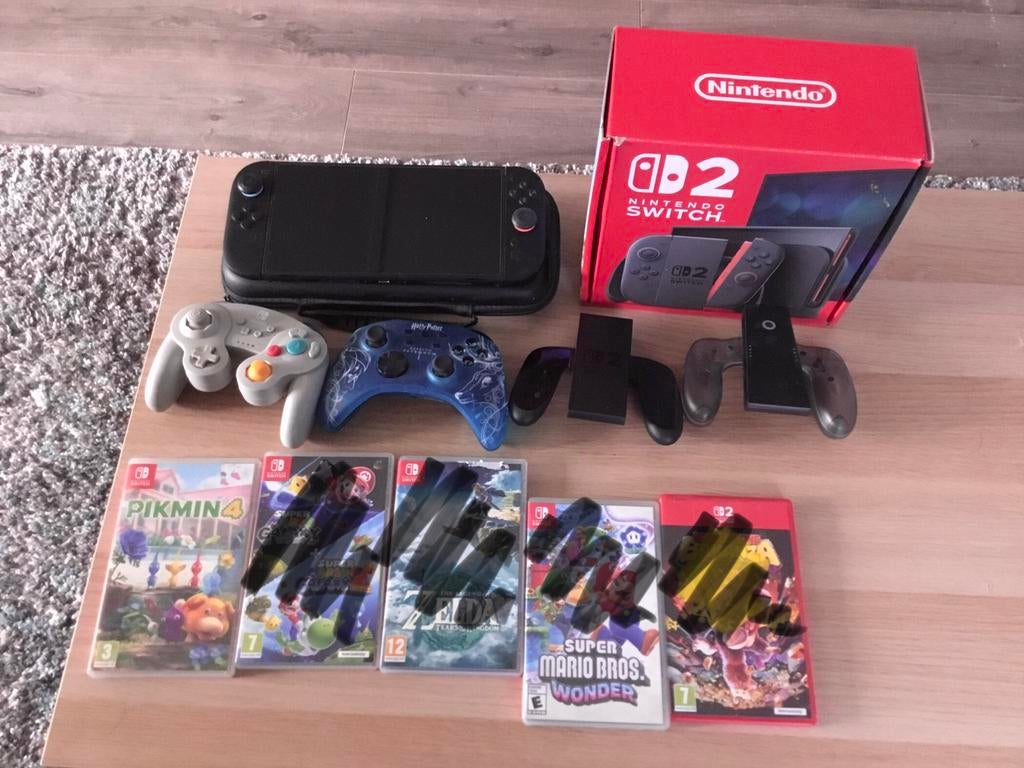 Nintendo Switch V2 Bundel met 1game en extra’s, Ophalen of Verzenden, Zo goed als nieuw, Met 2 controllers, Switch 2019 Upgrade