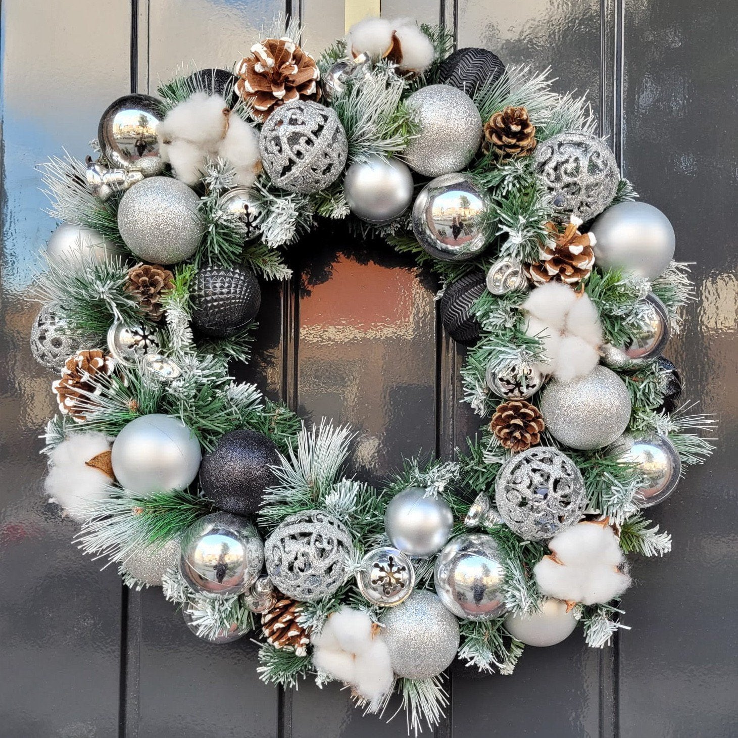 Krans zilver 50cm | WinterWonderDecor, 50 cm, Krans, Nieuw, Ophalen of Verzenden