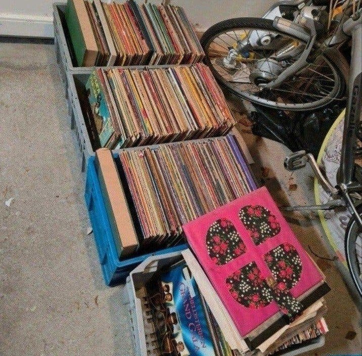 verzameling 700 lp's vinyl platen inclusief 6 kratten, Cd's en Dvd's, Vinyl | Overige Vinyl, LP, Speciale editie, Gebruikt, Ophalen of Verzenden
