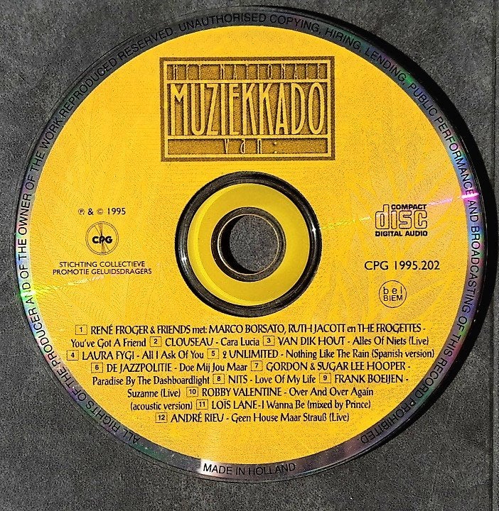 CD - Muziekkado 1995 - Pop Verzamelalbum Nederlandstalige, Cd's en Dvd's, Ophalen of Verzenden, Zo goed als nieuw, Pop, Verzamelalbum