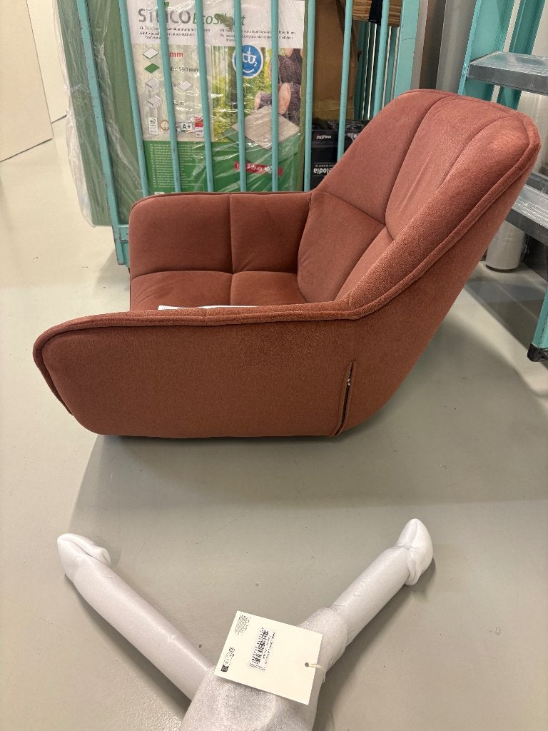 Moet nu weg!! WOOOD Wibo Draaifauteuil Velvet Mat Bruinrood, Overige kleuren, Verzenden, Nieuw, Stof