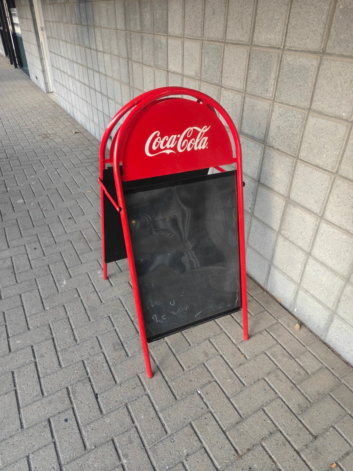 stoepbord coca cola, Ophalen, Zo goed als nieuw, Reclamebord