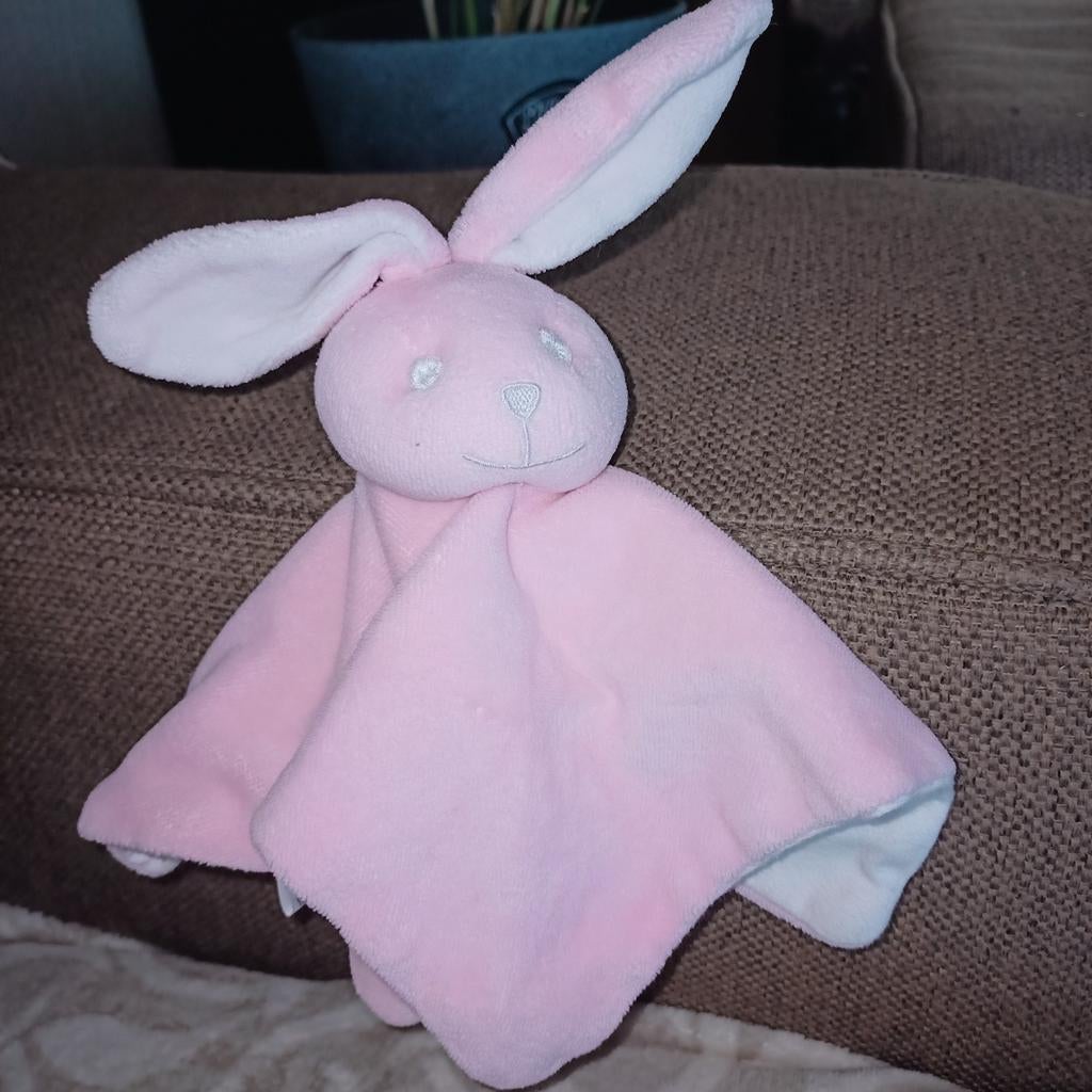 Bambino roze wit konijn knuffeldoek., Ophalen of Verzenden, Zo goed als nieuw, Wasbaar, Roze