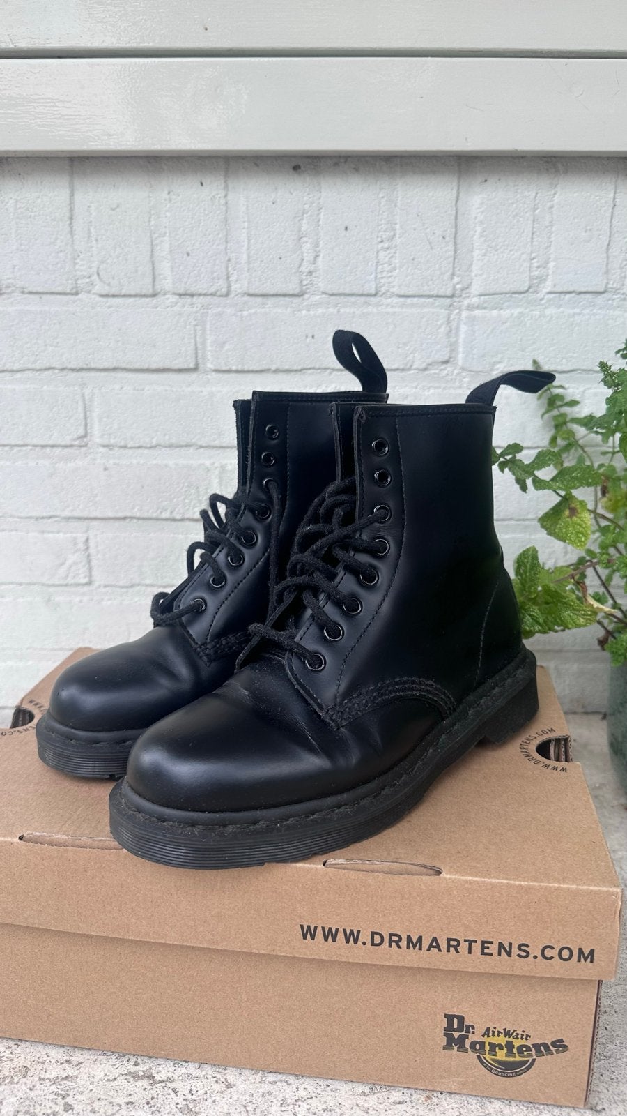 Dr. Martens 1460 Mono Zwarte Leren Laarzen mt 39, Ophalen of Verzenden, Zo goed als nieuw, Zwart, Lage of Enkellaarzen