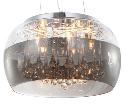 Designer Crystal Hanglamp Kroonluchter Ø40cm. Socket 5 x G9, Ophalen of Verzenden, Nieuw, Glas