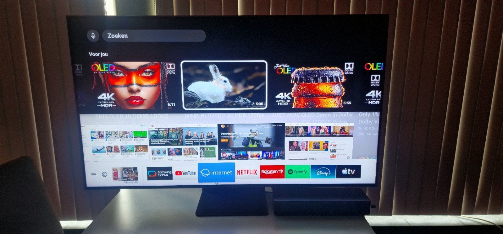 te koop Samsung tv 55 qe55q90r, Audio, Tv en Foto, Televisies, Ophalen, QLED, 120 Hz, Zo goed als nieuw