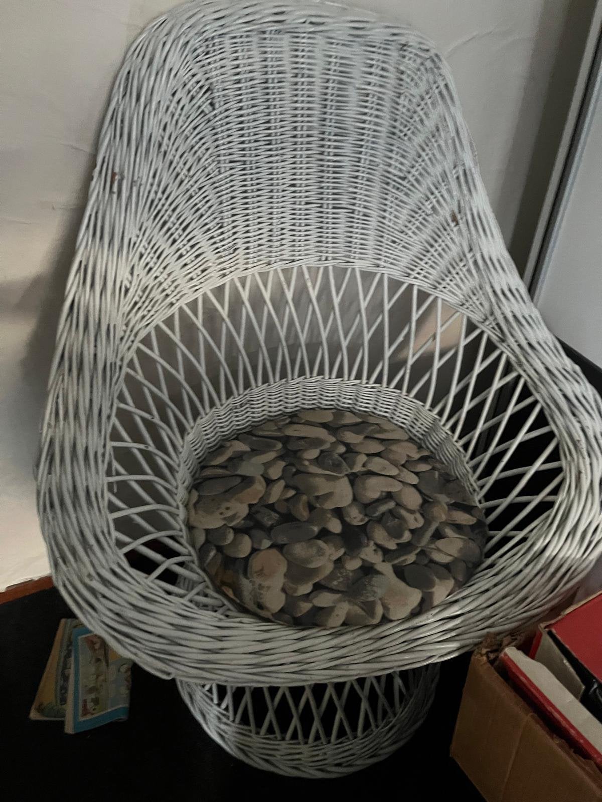 Rotan forteuil, Huis en Inrichting, Stoelen, Ophalen, Gebruikt, Bruin, Eén