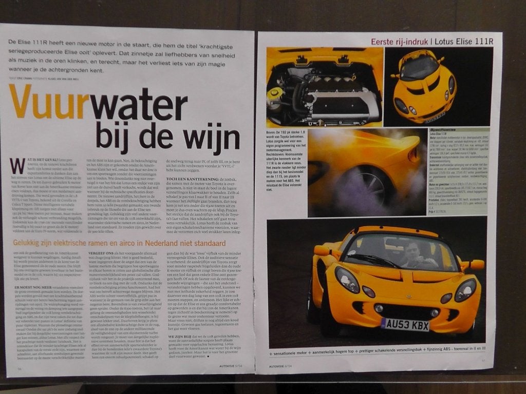 Lotus Elise Series 2 ? Eerst 17x autotest lezen, Ophalen, Gelezen, Overige merken