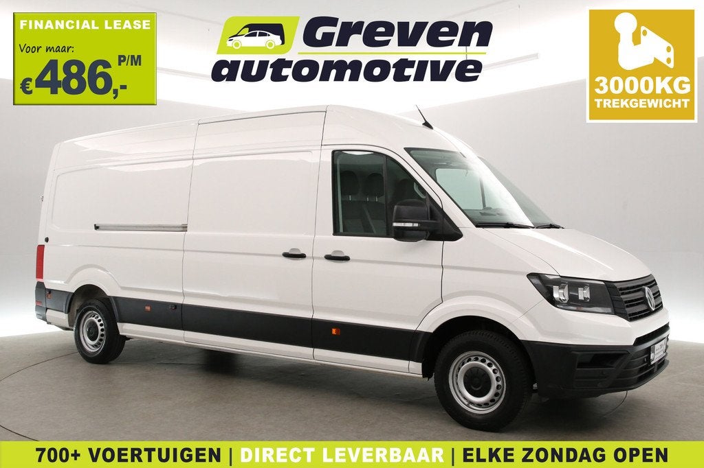 Volkswagen Crafter 35 2.0 TDI L4H3 177PK | 3000kg Trekgew. |, Auto's, Bestelauto's, Stof, Gebruikt, Euro 6, Volkswagen