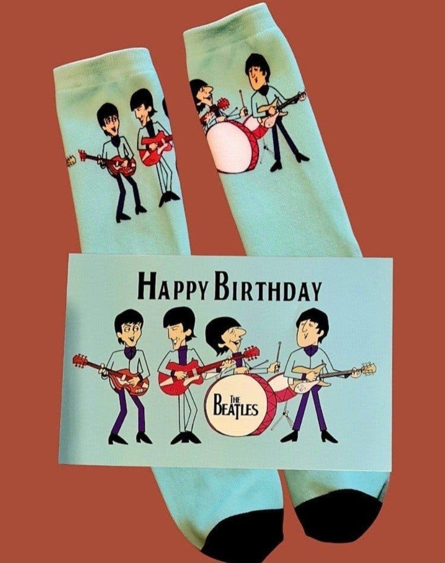 THE BEATLES SOKKEN + VERJAARDAGS KAART THE BEATLES, Ophalen of Verzenden, Nieuw