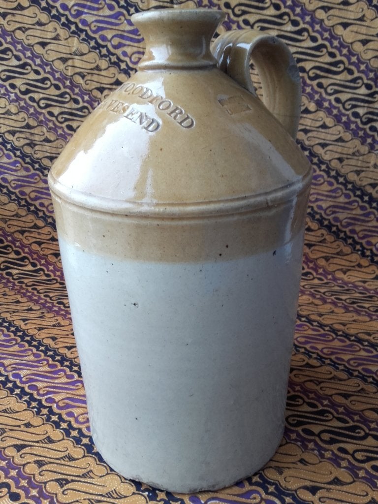 Mooie grote antieke Engelse kruik voor cider 32,5 cm. 1900.