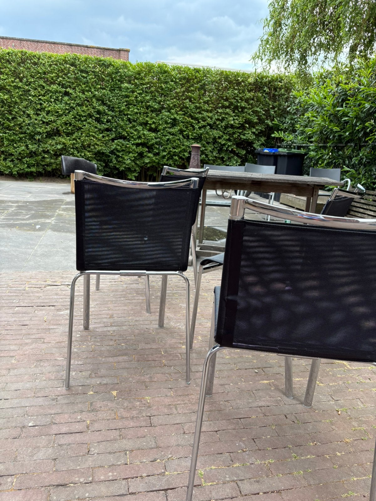 Bontempi stoelen - 4 stuks - Zwart met metaal, Ophalen, Gebruikt, Zwart, Vier