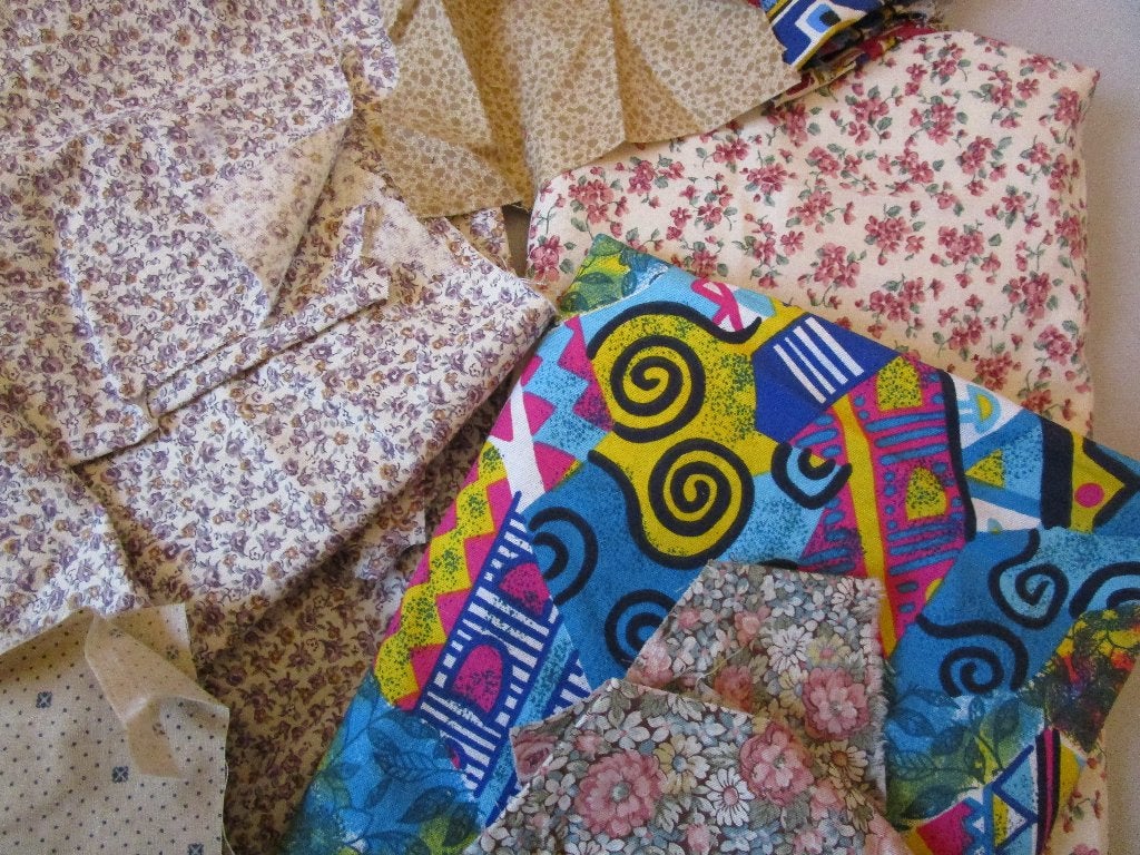 Diverse quiltstoffen en toebehoren, Gebruikt, Meerkleurig, Ophalen of Verzenden, 30 tot 120 cm