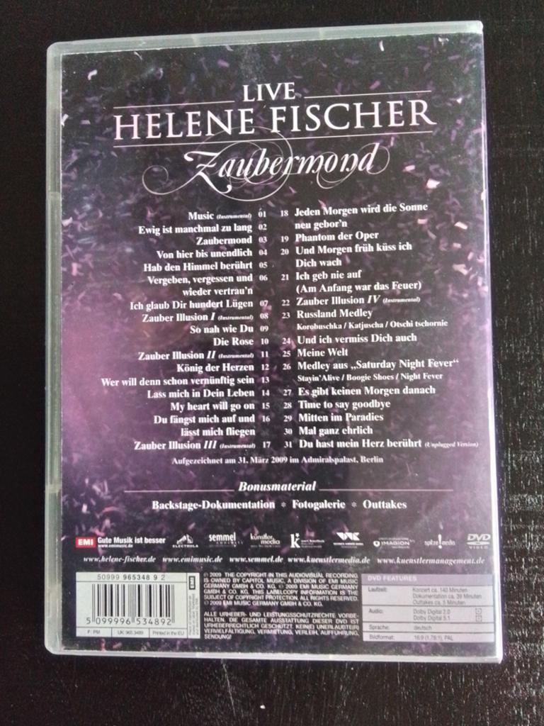 Helene Fischer Live Zaubermond DVD - Muziek en Concerten, Alle leeftijden, Ophalen, Gebruikt, Muziek en Concerten