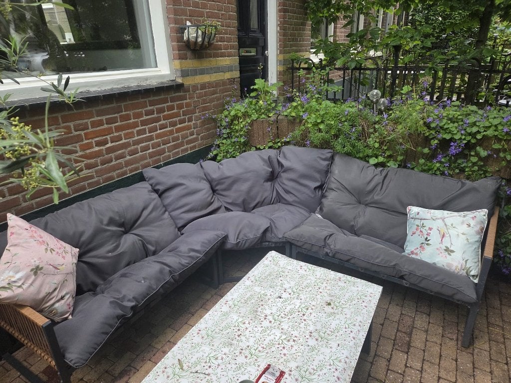 Loungeset tuinset met kussens, Tuin en Terras, Ophalen, Zo goed als nieuw