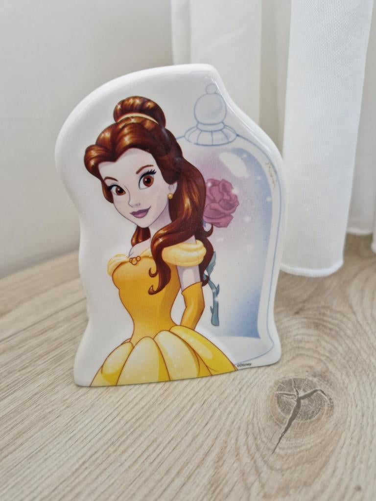 Disney Belle spaarpot - Belle en het Beest, Ophalen of Verzenden, Zo goed als nieuw, Steen, Aardewerk of Keramiek, Strip- of Tekenfilmfiguur