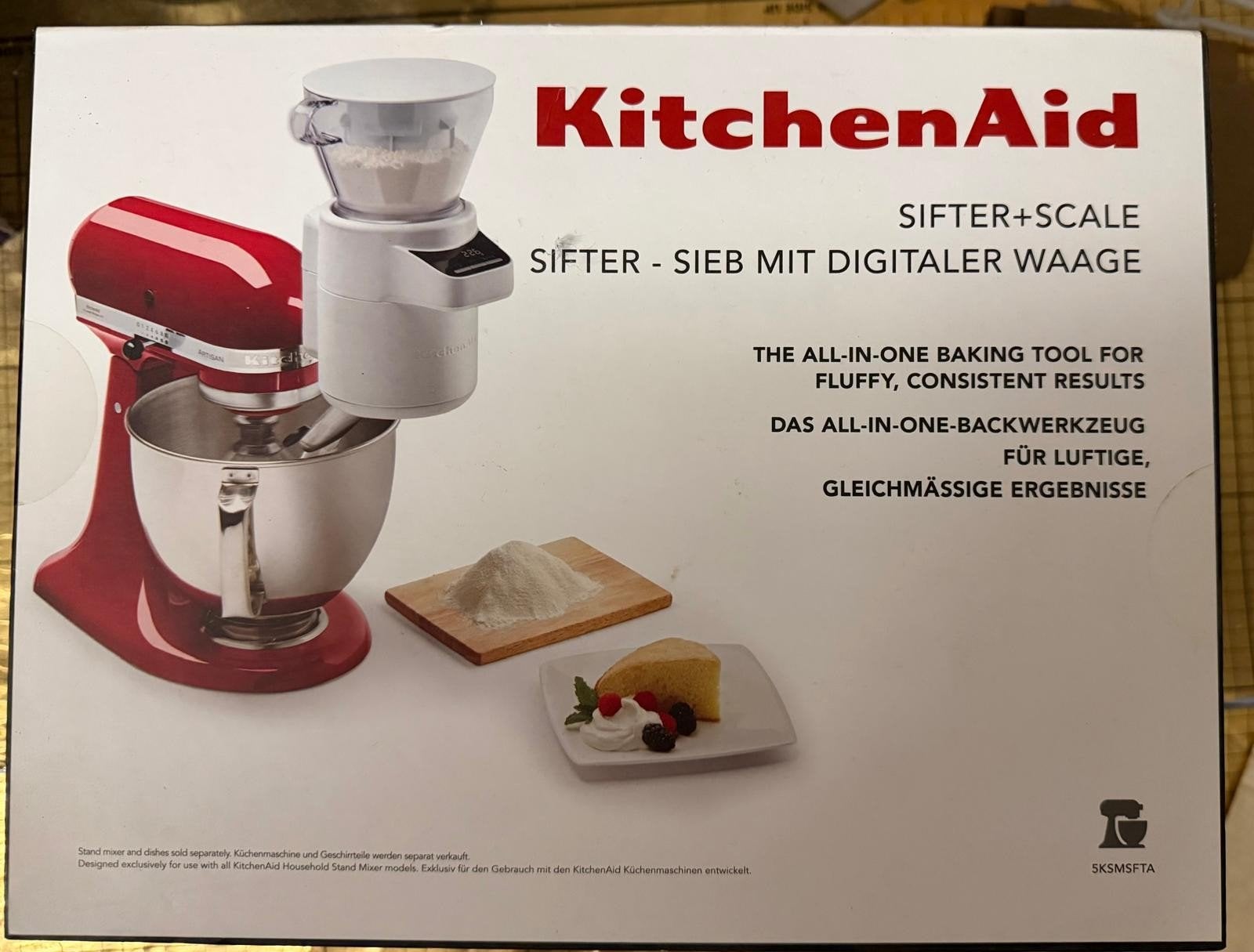KitchenAid zeef met weegschaal NIEUW, Witgoed en Apparatuur, Keukenmixers, 4 liter of meer, Ophalen of Verzenden, Nieuw, 3 snelheden of meer