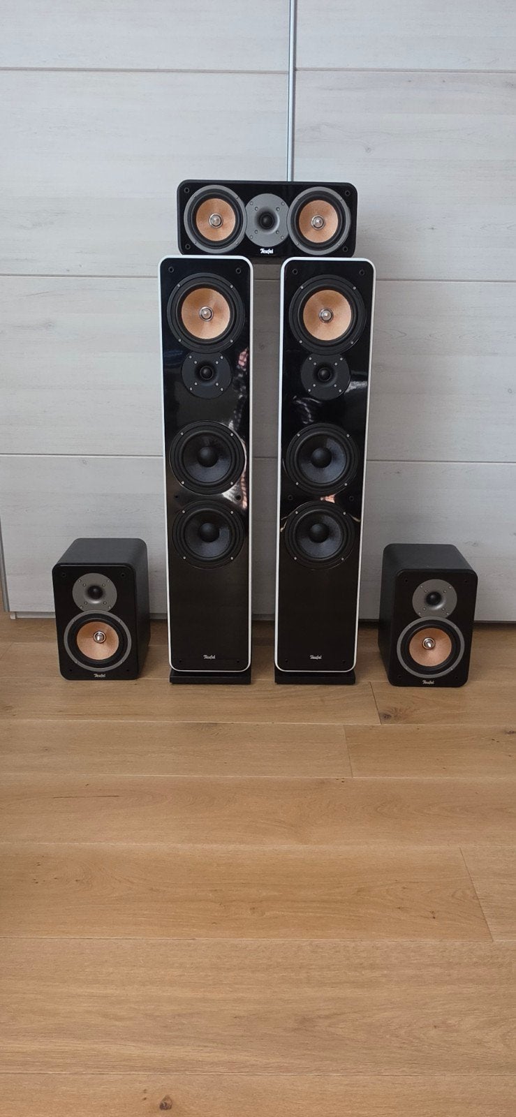 Teufel Ultima Mk2 5.0 Surround Set, Basreflex, Zo goed als nieuw, Surroundset, Ophalen