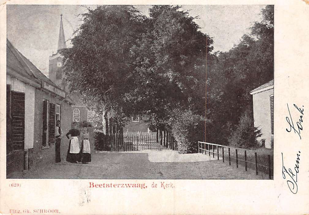 Beetsterzwaag de Kerk Drachten Friesland 1900, Verzenden, Voor 1920, Gelopen, Friesland