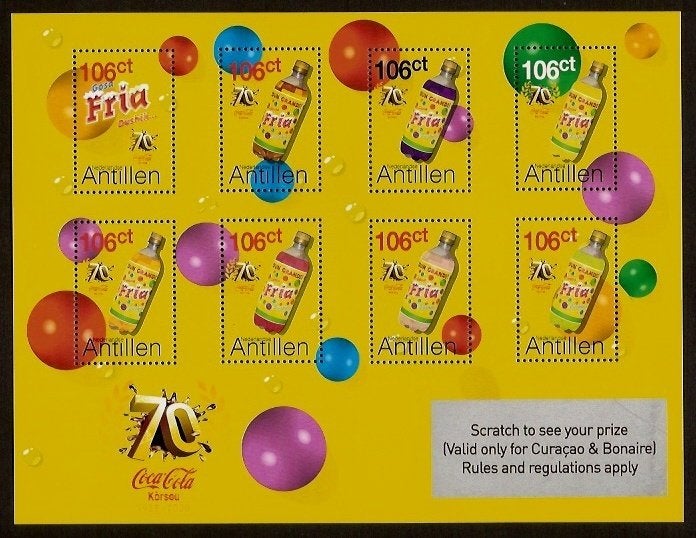 Nederlandse Antillen 1878/80 postfris Coca Cola 2008, Postzegels en Munten, Ophalen of Verzenden, Postfris