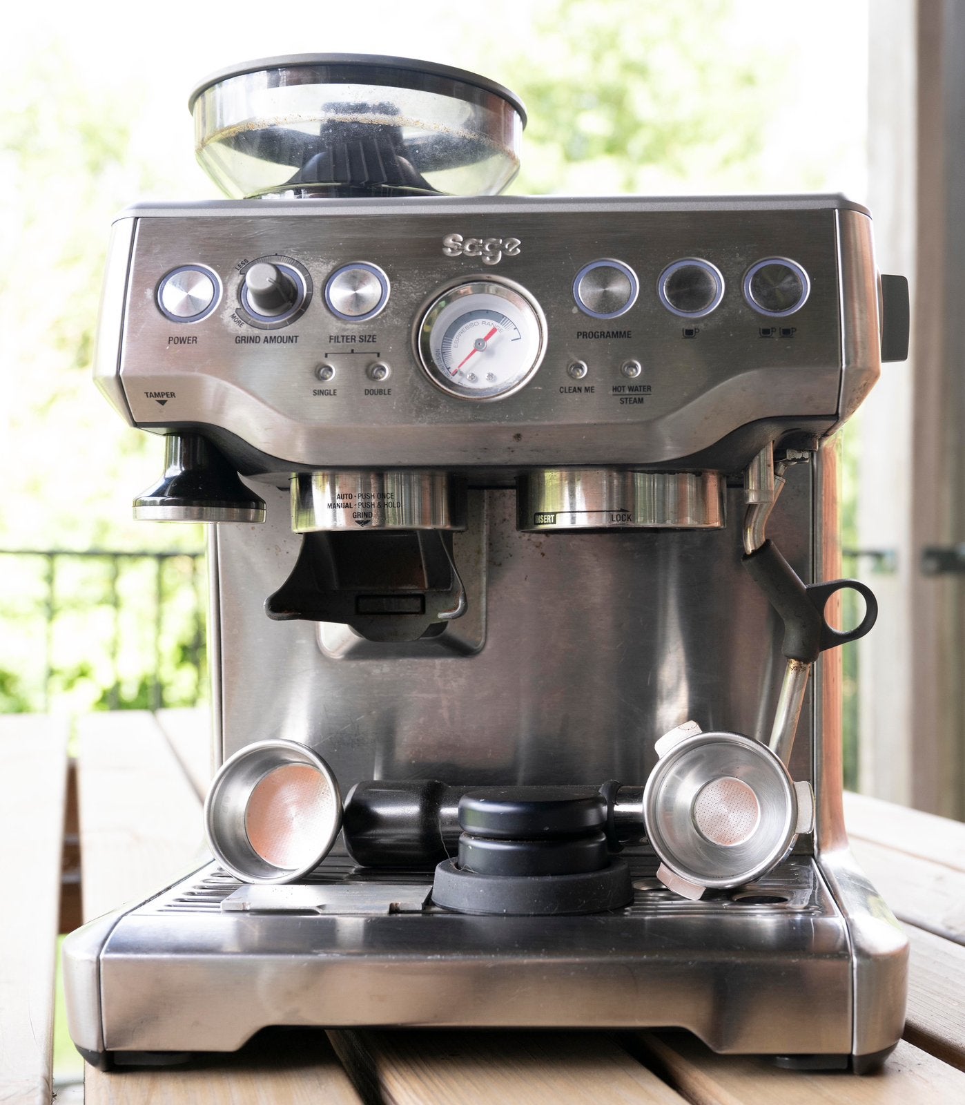 Sage Espresso Barista, extra Melkopschuimer en accessoires, Witgoed en Apparatuur, Koffiezetapparaten, Ophalen, Gebruikt, Espresso apparaat