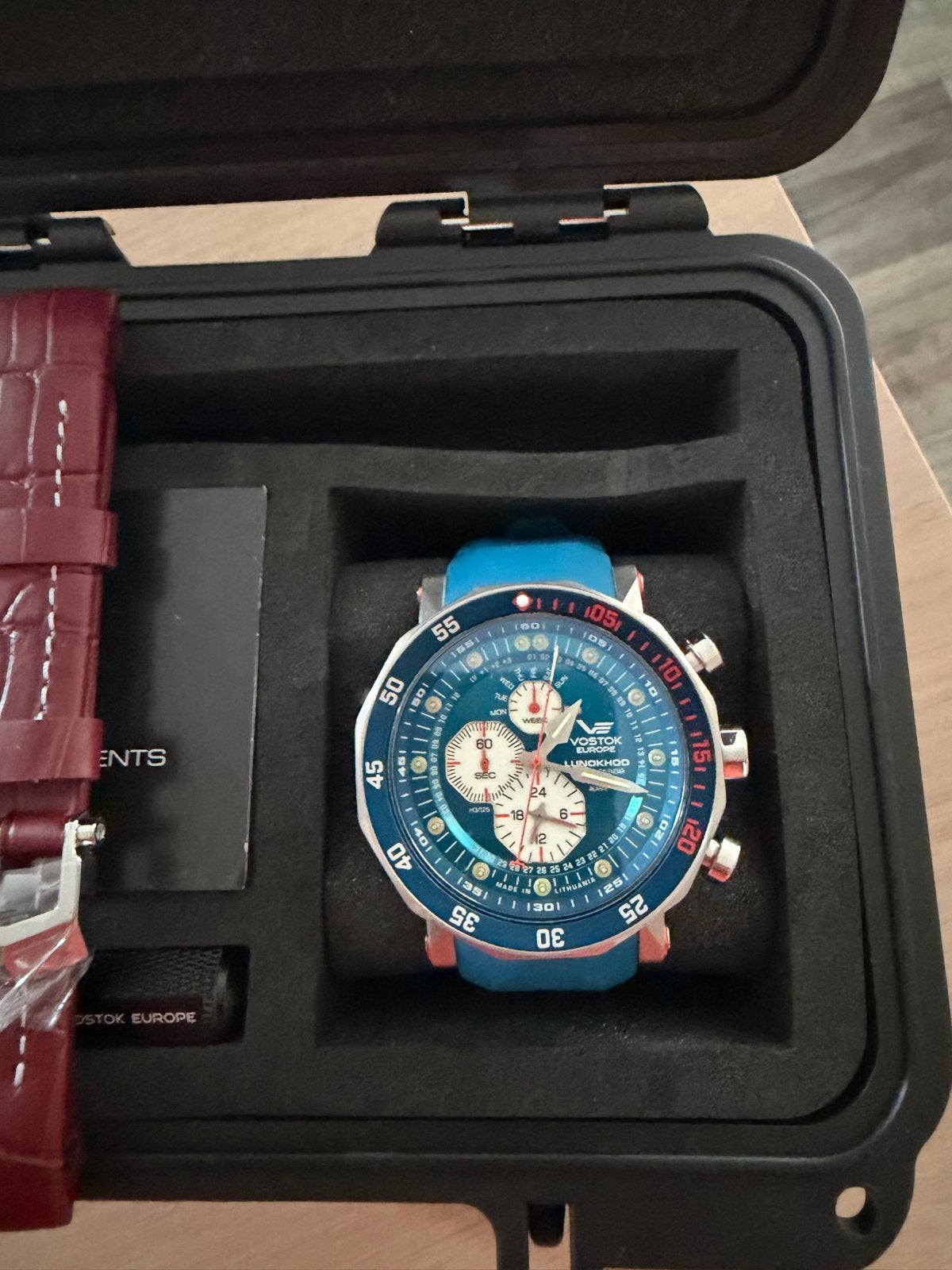 Vostok Europe Lunokhod 2 Chronograaf Herenhorloge, Sieraden, Tassen en Uiterlijk, Overige merken, Staal, Polshorloge, Kunststof