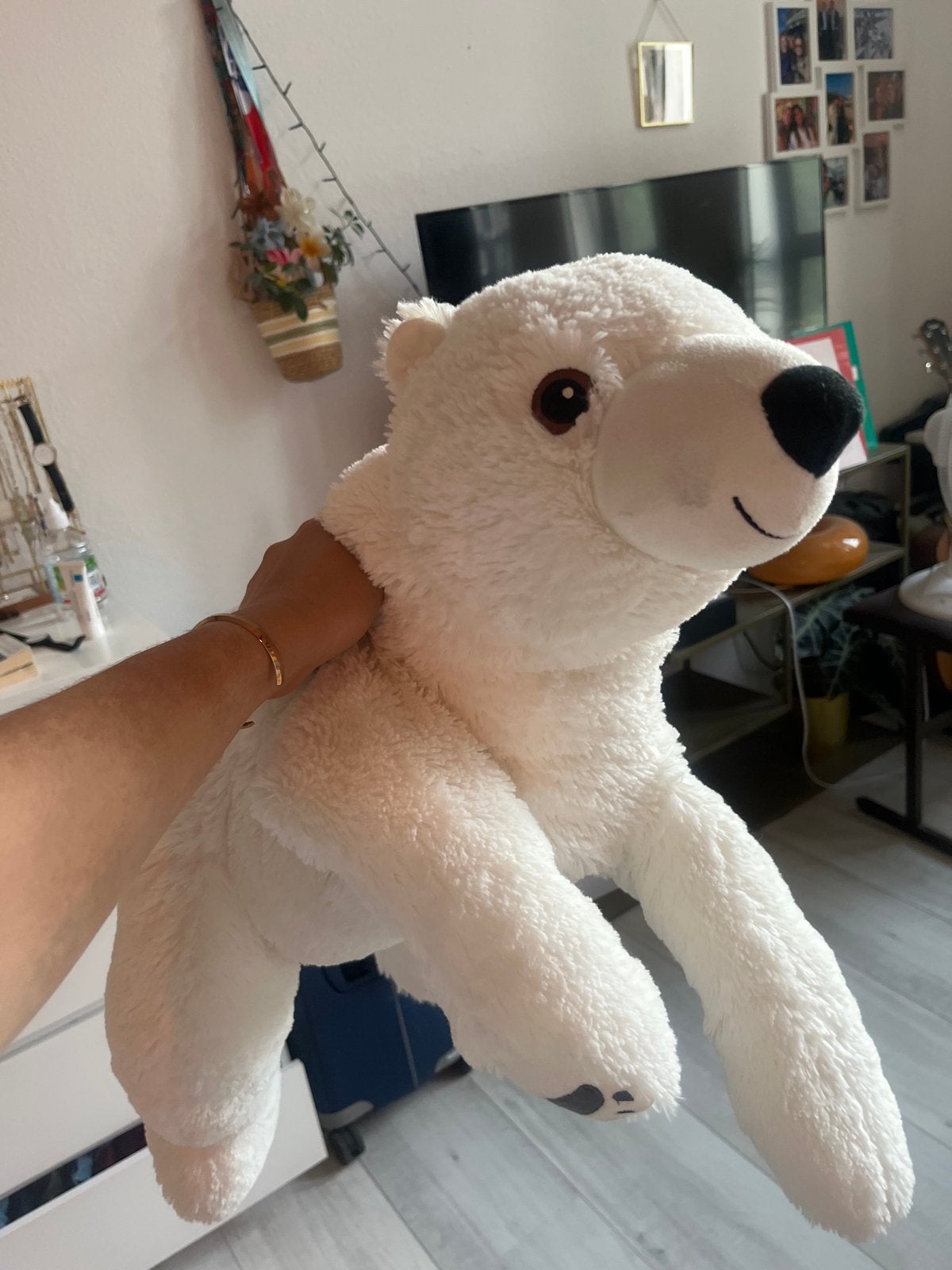Grote witte pluche ijsbeer knuffel / snuttig IKEA, Kinderen en Baby's, Speelgoed | Knuffels en Pluche, Ophalen, Overige merken
