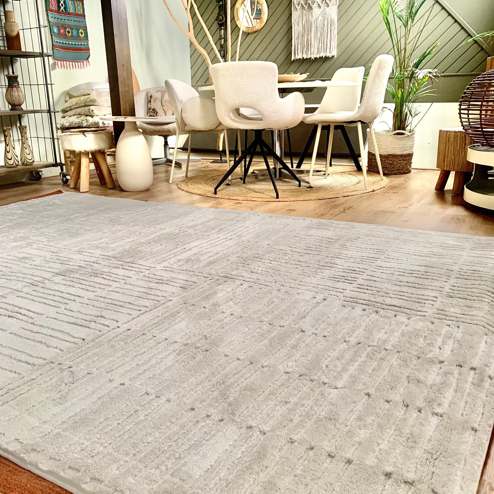 Moroccan Shaggy - beige /creme xl vloerkleed - fotoshoot, Ophalen, 200 cm of meer, Zo goed als nieuw, 200 cm of meer