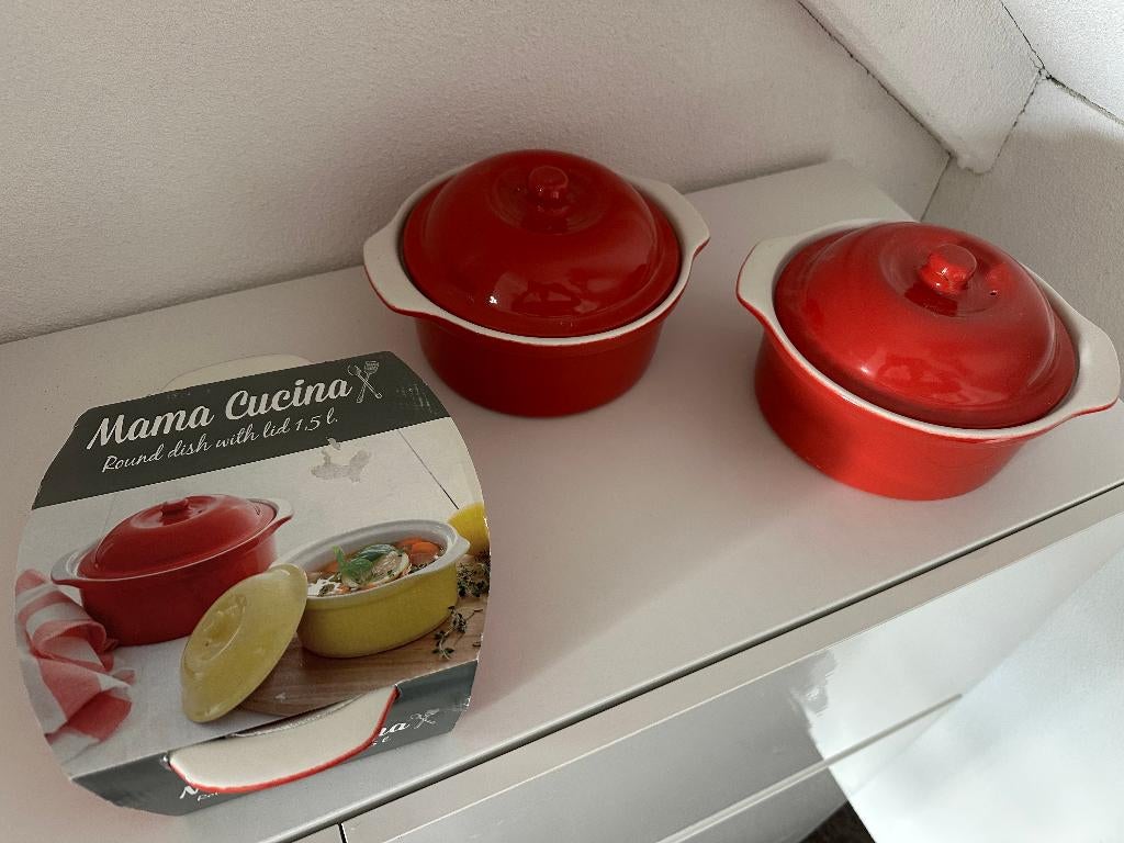 Mama Cucina ovenschalen, Huis en Inrichting, Keuken | Potten en Pannen, Nieuw, Overige typen, Overige materialen, Ophalen