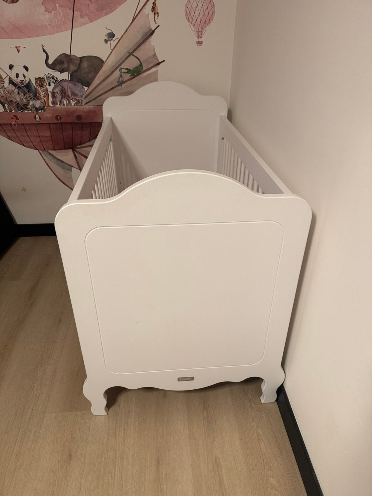 Bopita ledikant en commode met plank en vakjes, Ophalen, Gebruikt, 70 cm of meer, 105 cm of meer