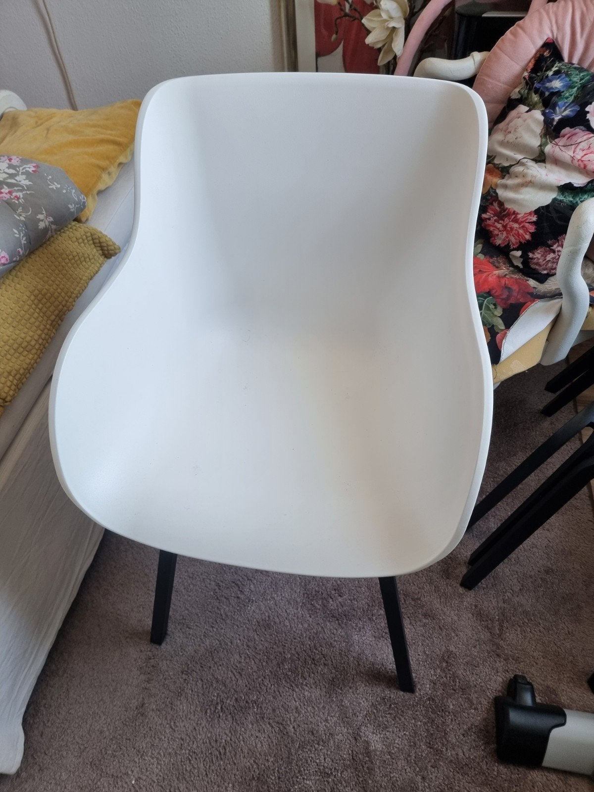 eetkamerstoelen, Ophalen, Kunststof, Wit, Zo goed als nieuw