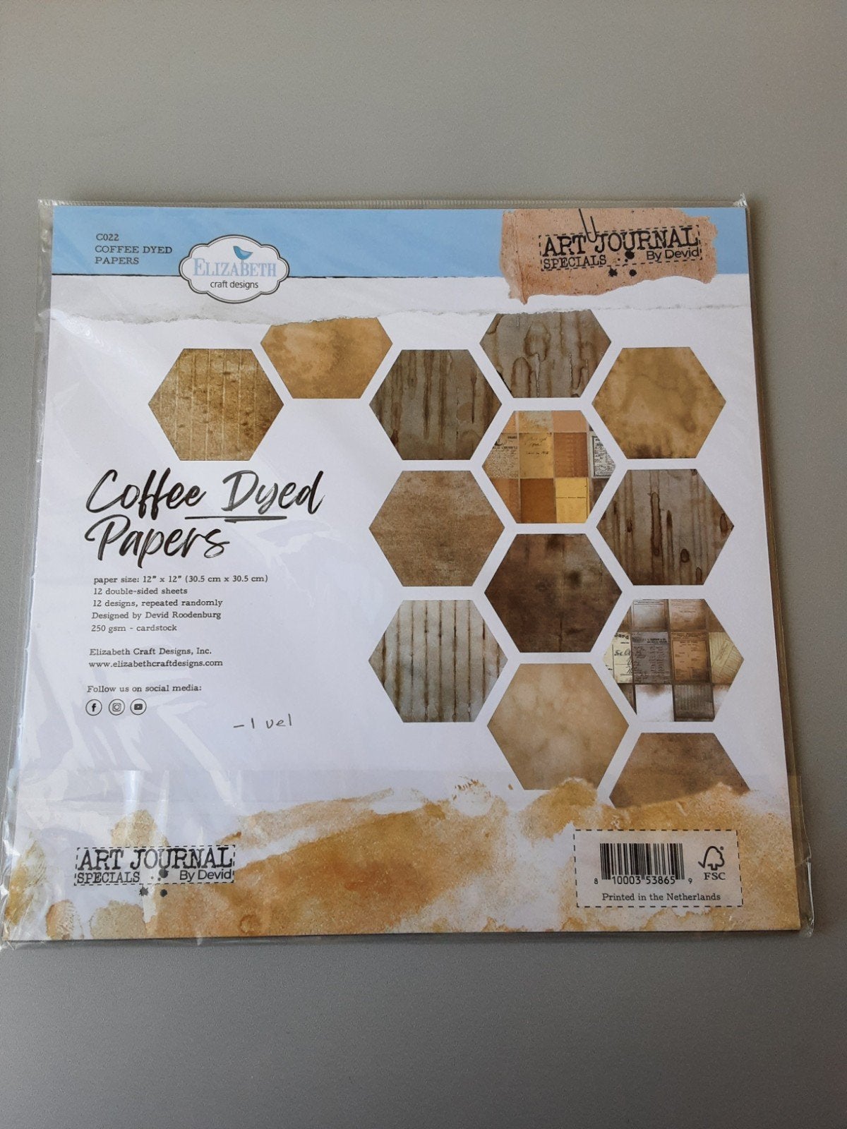 Elizabeth Craft Design - CO22 Coffee dyed papers by Devid, Hobby en Vrije tijd, Ophalen of Verzenden, Papier of Karton